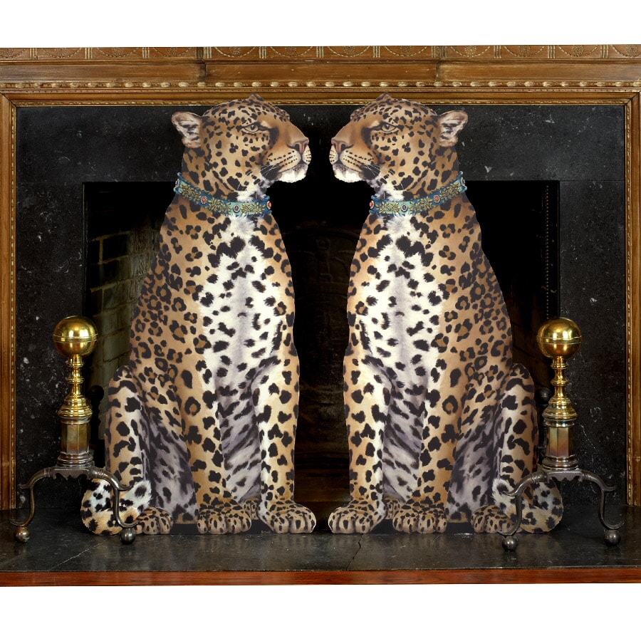 Trompe L'Oeil Leopard Firescreen